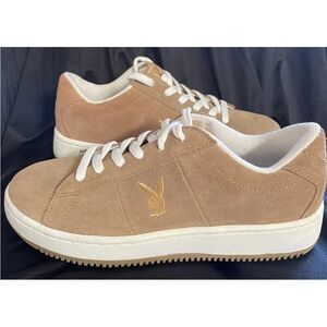 🔥RARE🔥PLAYBOY Unisex Two Tone Tan Suede Sneakers Men’s 9 Women’s 10.5